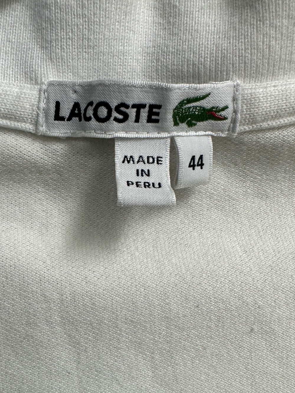 Lacoste | White Sleeveless Stretch Polo Top Women's Size 44 Cotton Blend Classic - Picture 4 of 6